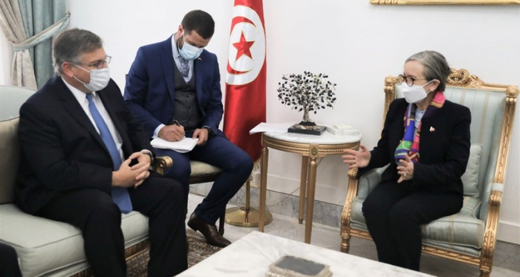 رئيسة الحكومة تستقبل السفير الأمريكي بتونس