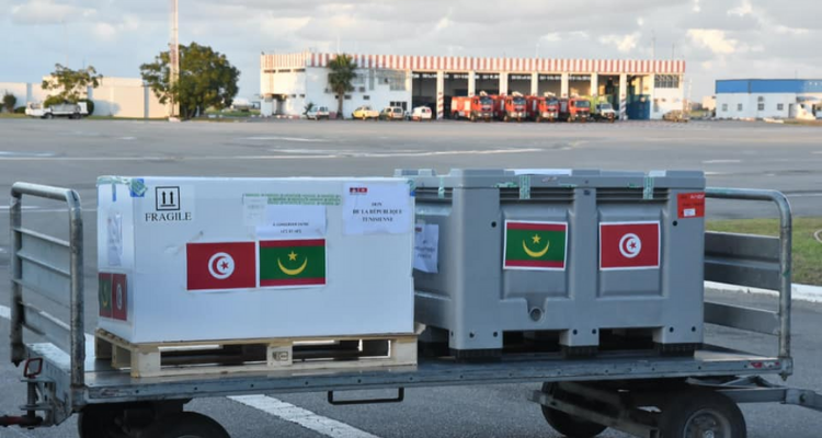تونس ترسل هبة إلى موريتانيا ب-100 ألف جرعة من اللقاح المضاد لكوفيد- 19