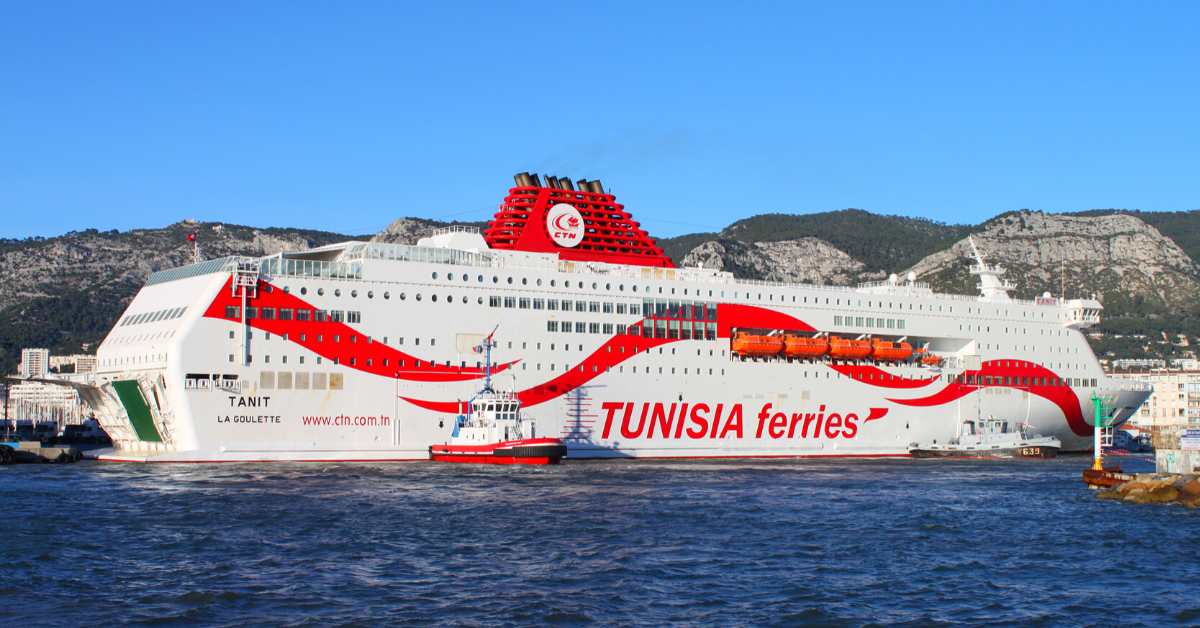 Le navire "Tanit" est arrivé aujourd'hui au Port de la Goulette