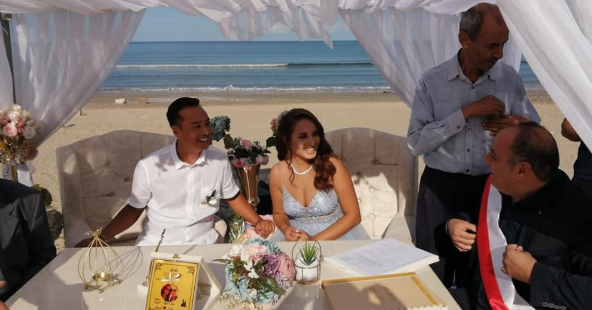 Plage Ezzahra : Un mariage au temps du Coronavirus
