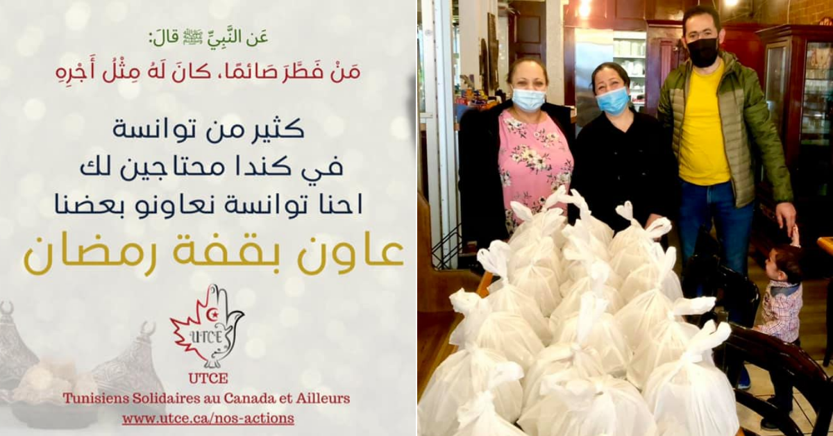 Canada: action de solidarité durant le mois Ramadan pour les Tunisiens nécessiteux