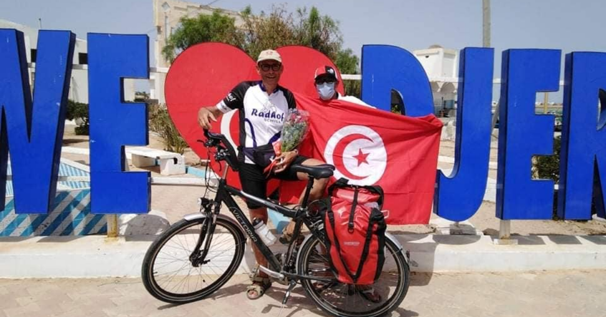 تونس: مواطن ألماني يقطع مسافة 1500 كلم من ألمانيا إلى جربة ترويجاً لتونس (+صور)